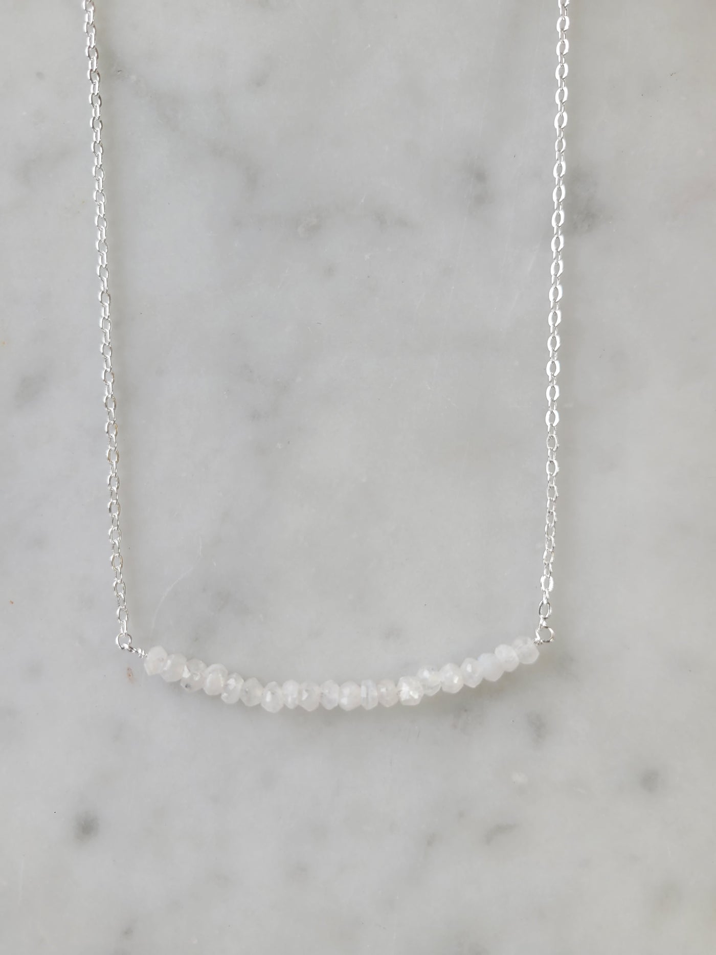 Michelle Bar Necklace in Moonstone