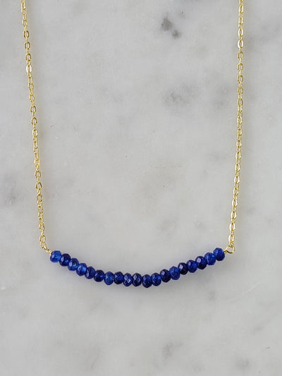 Michelle Bar Necklace in Sapphire