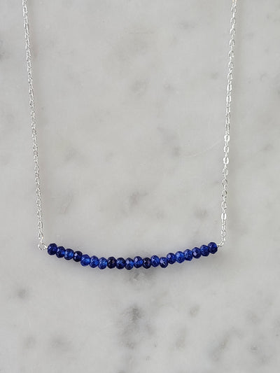 Michelle Bar Necklace in Sapphire