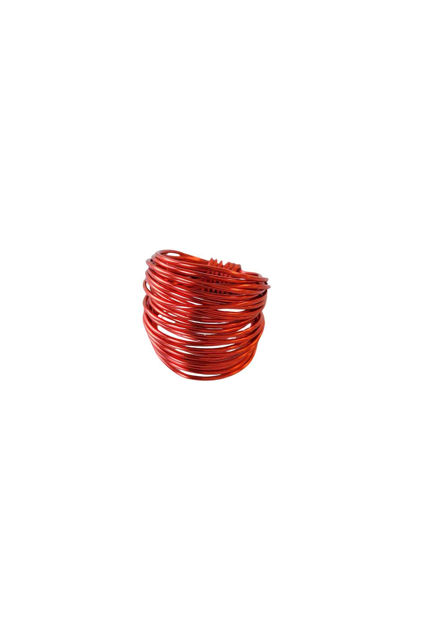 Marcia Wire Wrap Ring in Red