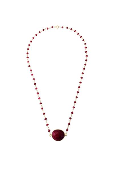 Mrs. Parker Endless Summer Ruby Necklace in Gold