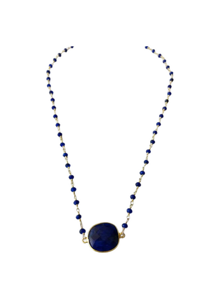 Mrs. Parker Endless Summer Sapphire Necklace in Gold