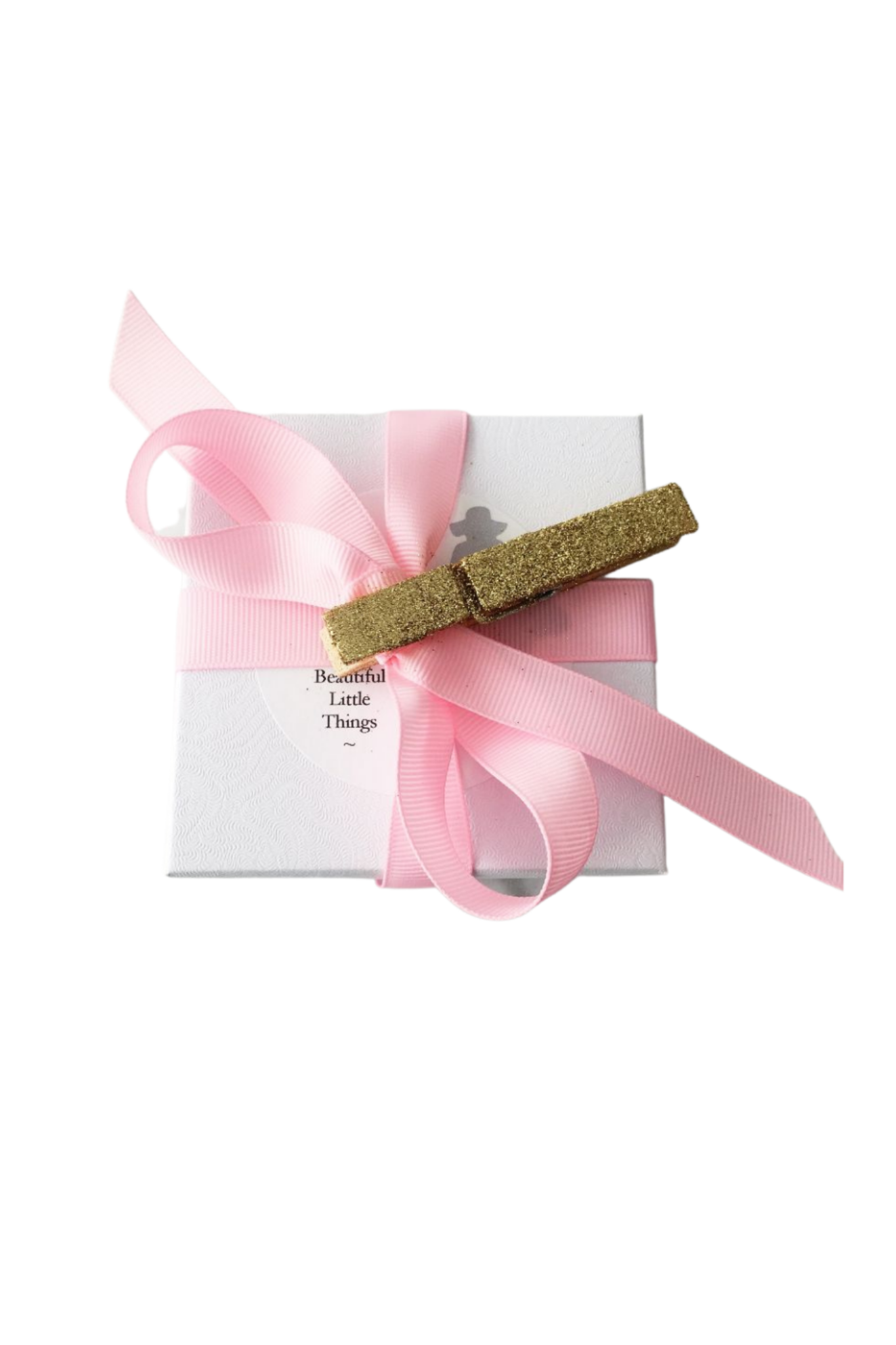 FREE Gift Wrap Boxes with Pink Ribbon and Glitter Clothespin (ADD HOW MANY BOXES YOU NEED FOR YOUR ORDER)