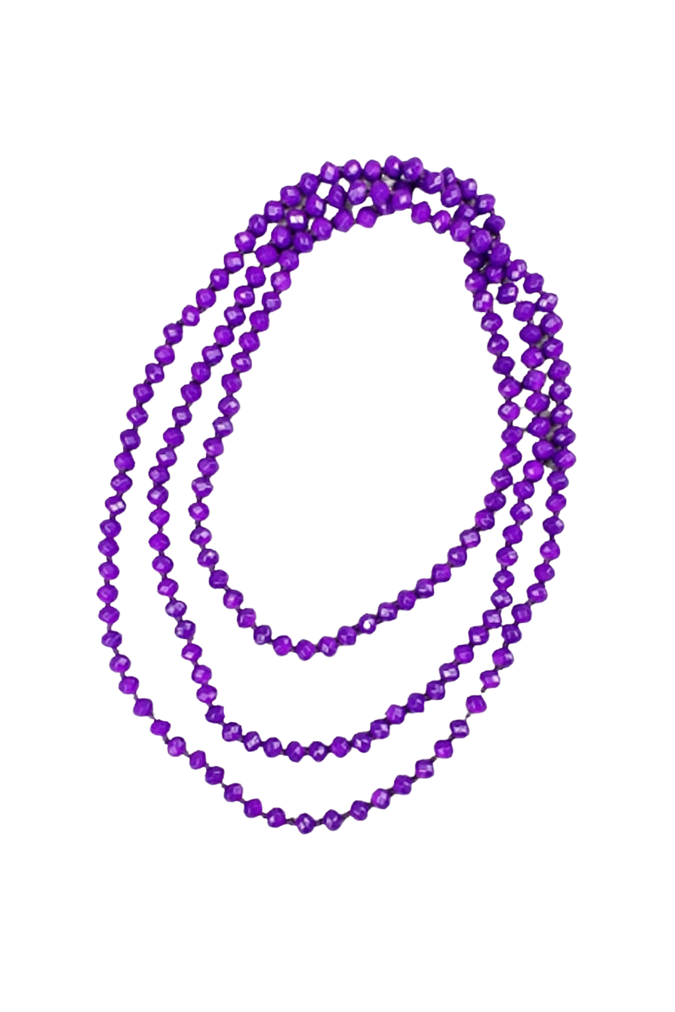 Deep Purple Crystal Beaded Necklace