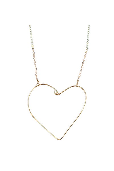 Simple Heart Necklace in Gold