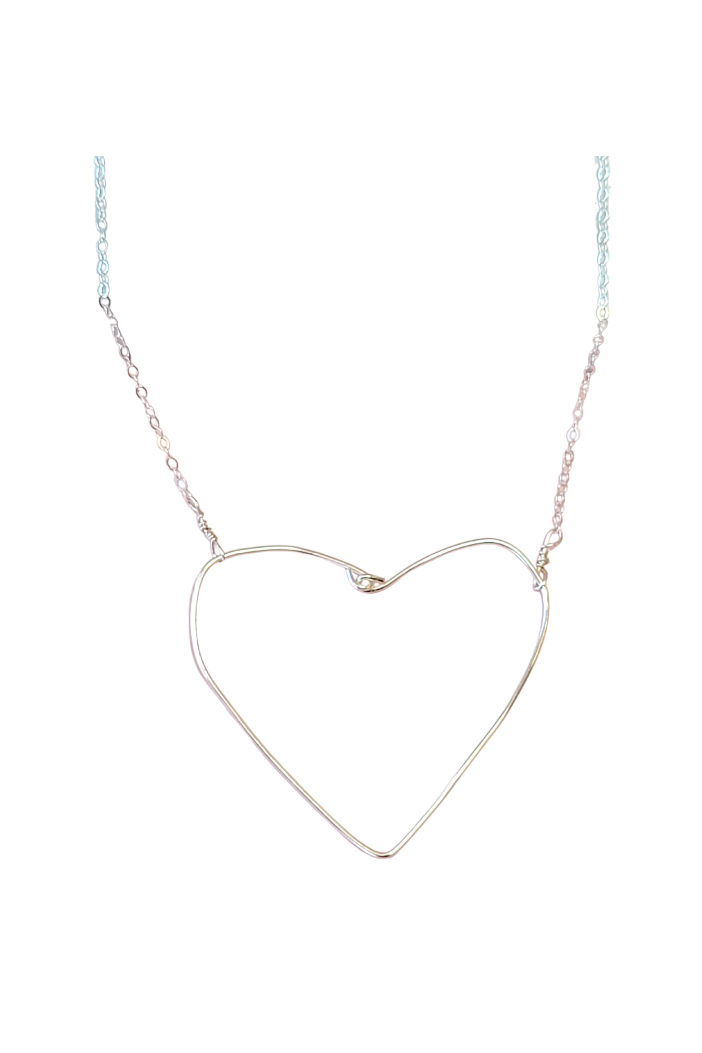 Simple Heart Necklace in Silver