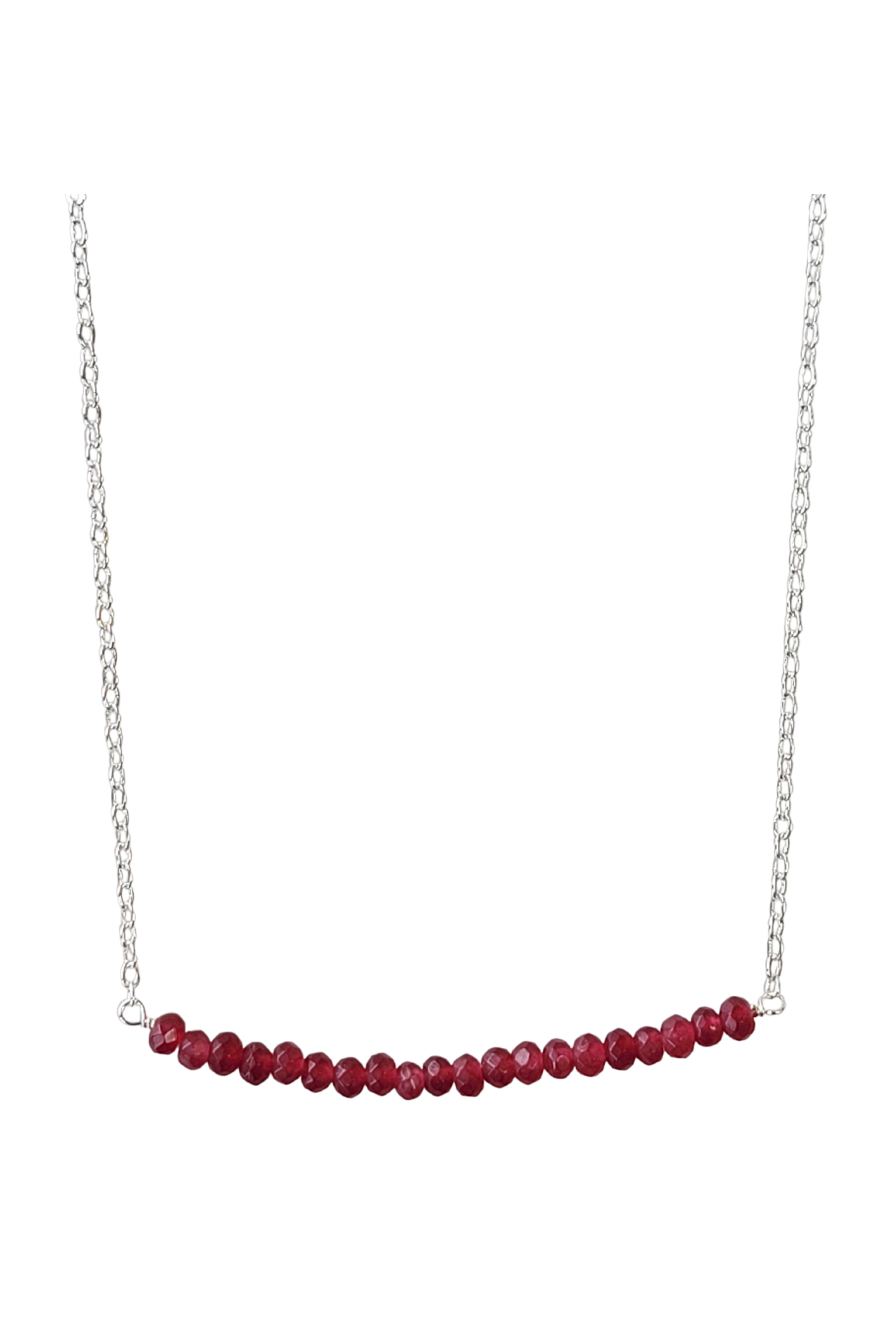 Michelle Bar Necklace in Ruby