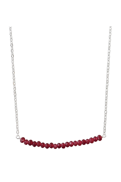 Michelle Bar Necklace in Ruby