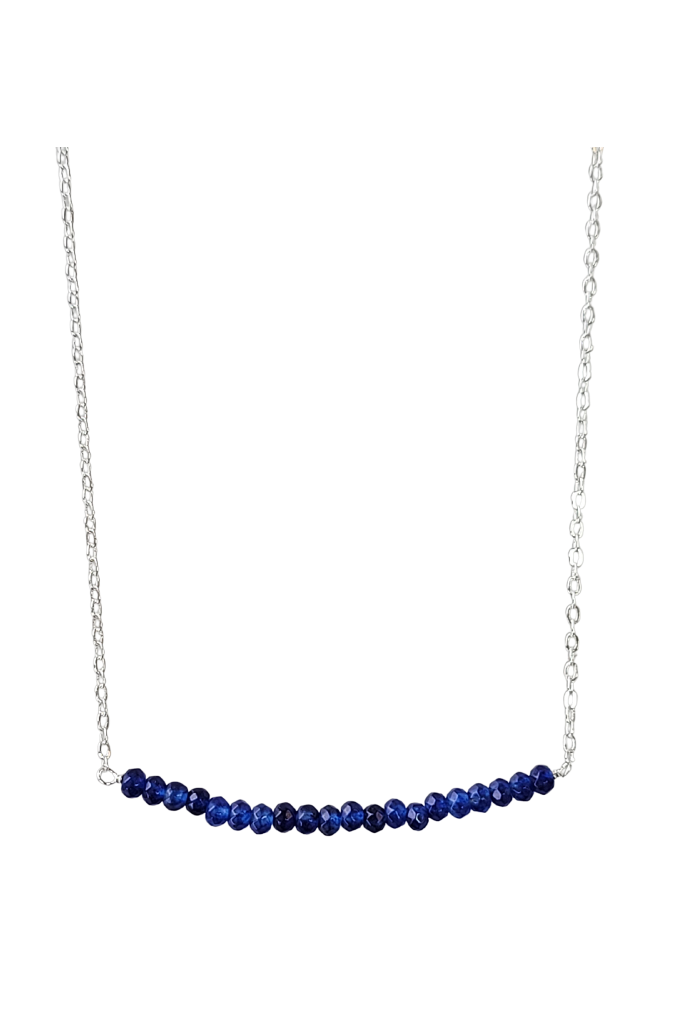 Michelle Bar Necklace in Sapphire