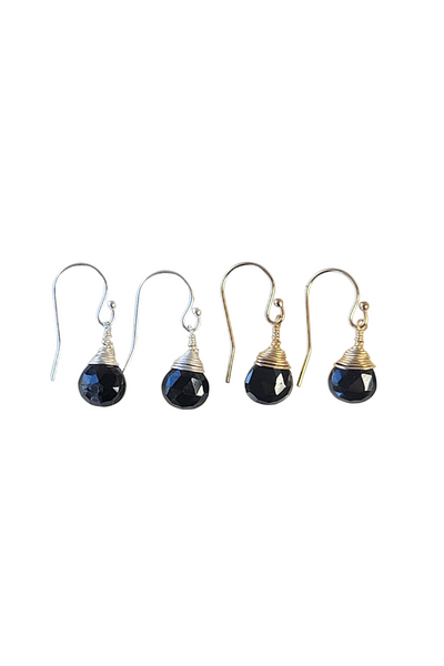Jill Short Drop Earrings in Black Onyx