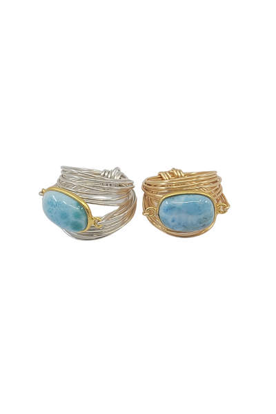 Torrey Ring with Larimar