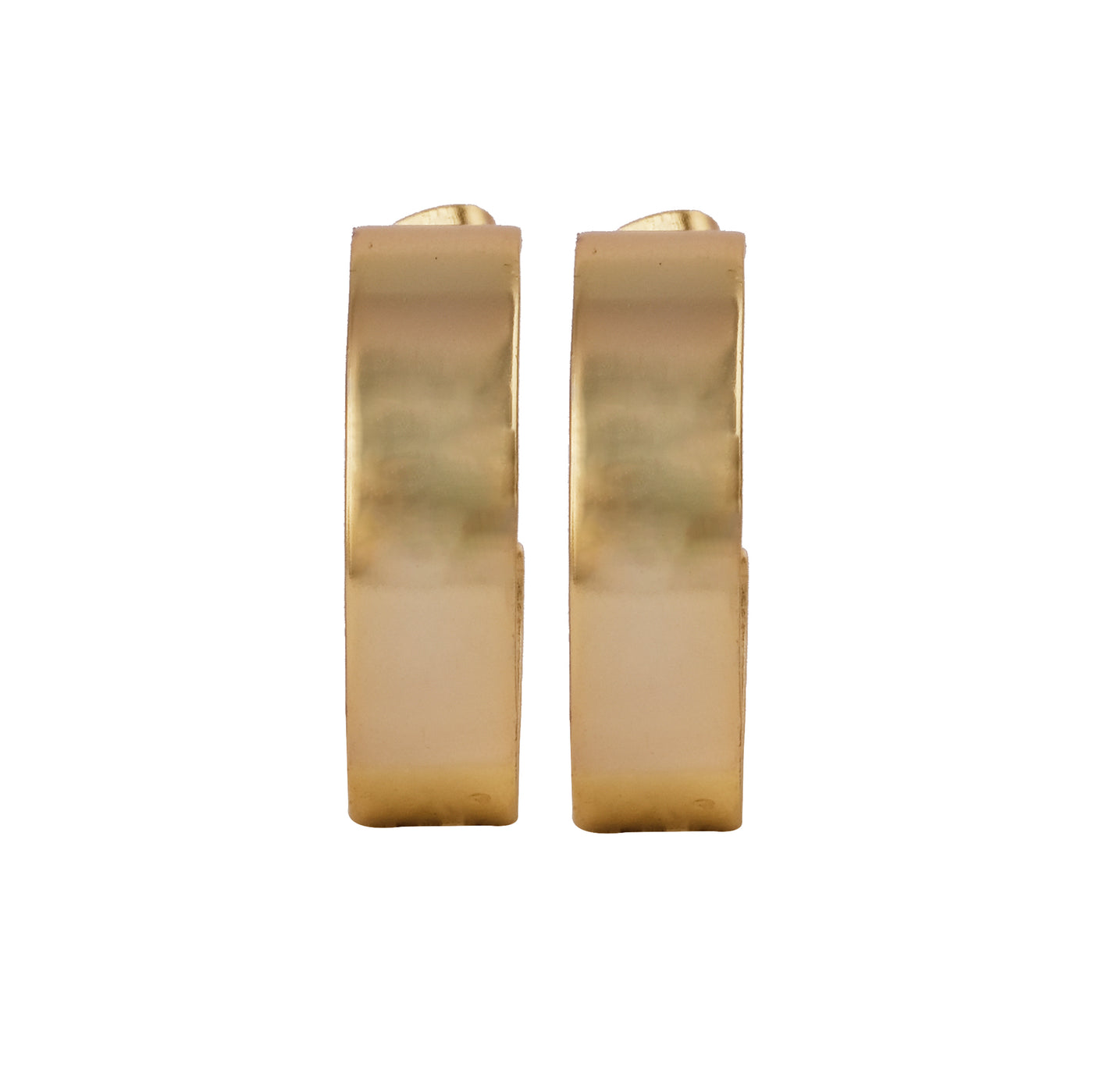 Wide Gold Hoop Earrings