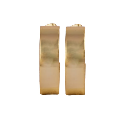 Wide Gold Hoop Earrings