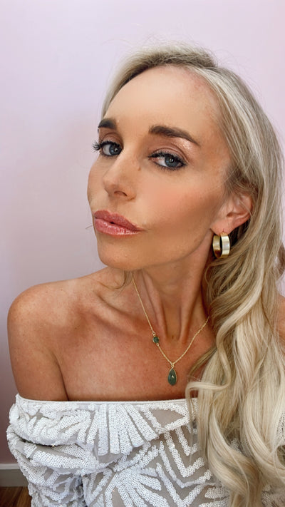 Wide Gold Hoop Earrings