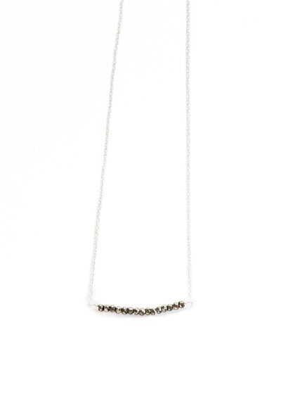Michelle Bar Necklace in Pyrite