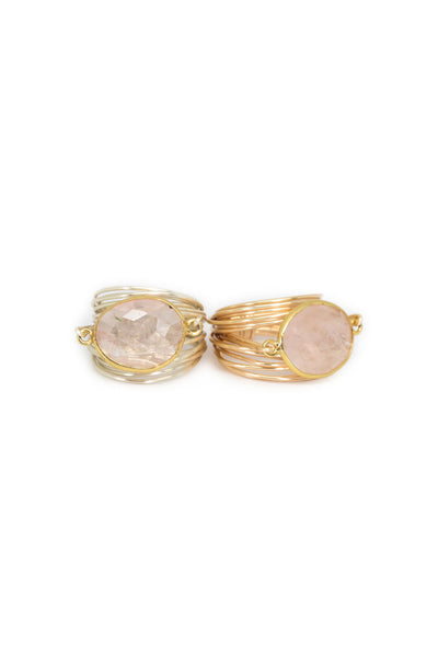 Torrey Ring with Rose Quartz