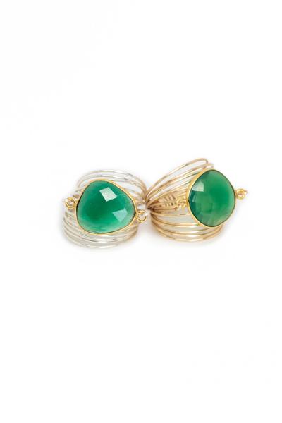 Torrey Ring in Green Onyx
