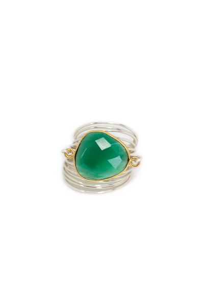 Torrey Ring in Green Onyx