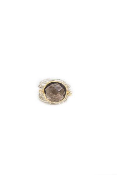 Torrey Ring with Smoky Quartz