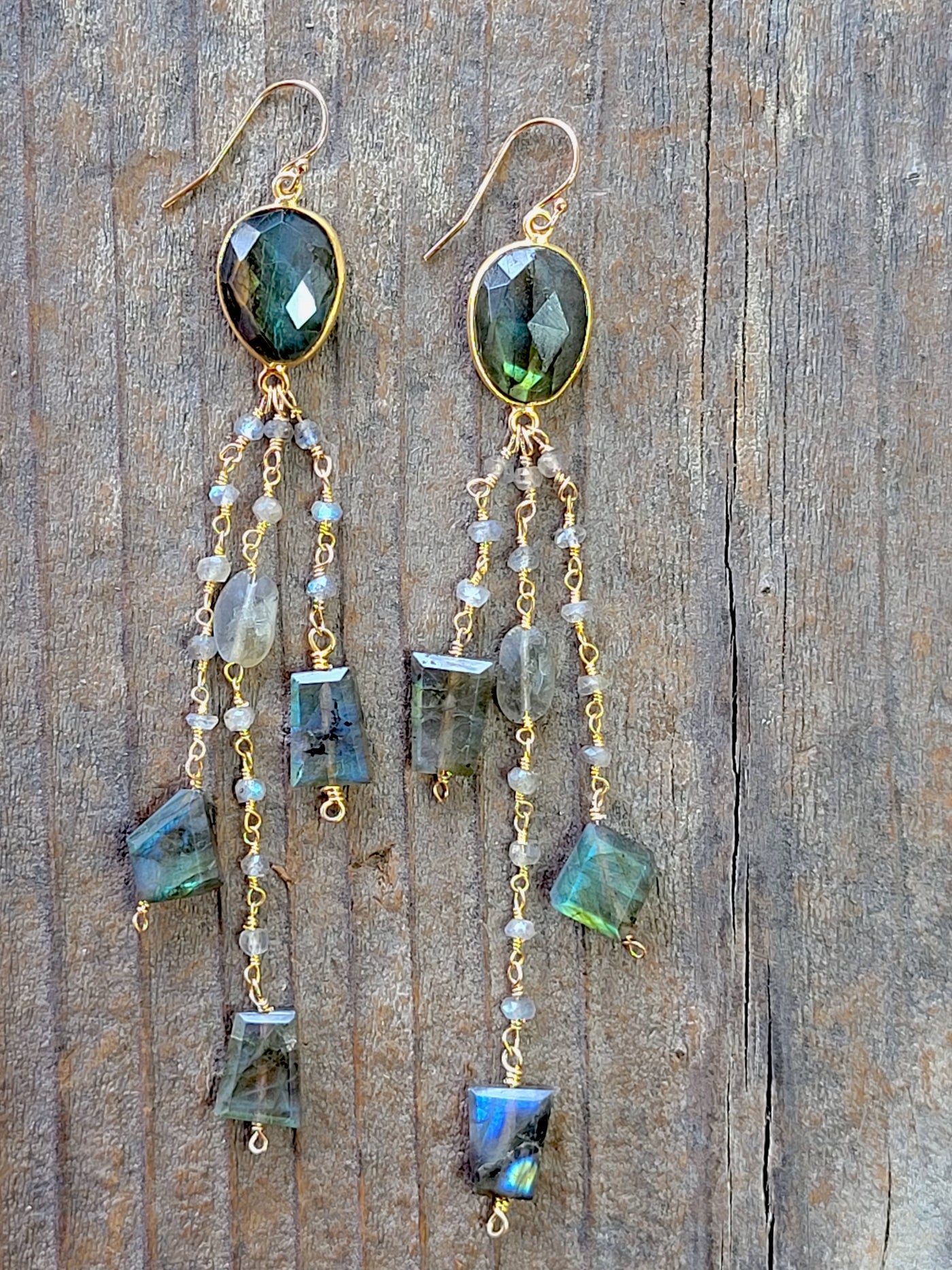 Catalina Earrings in Labradorite