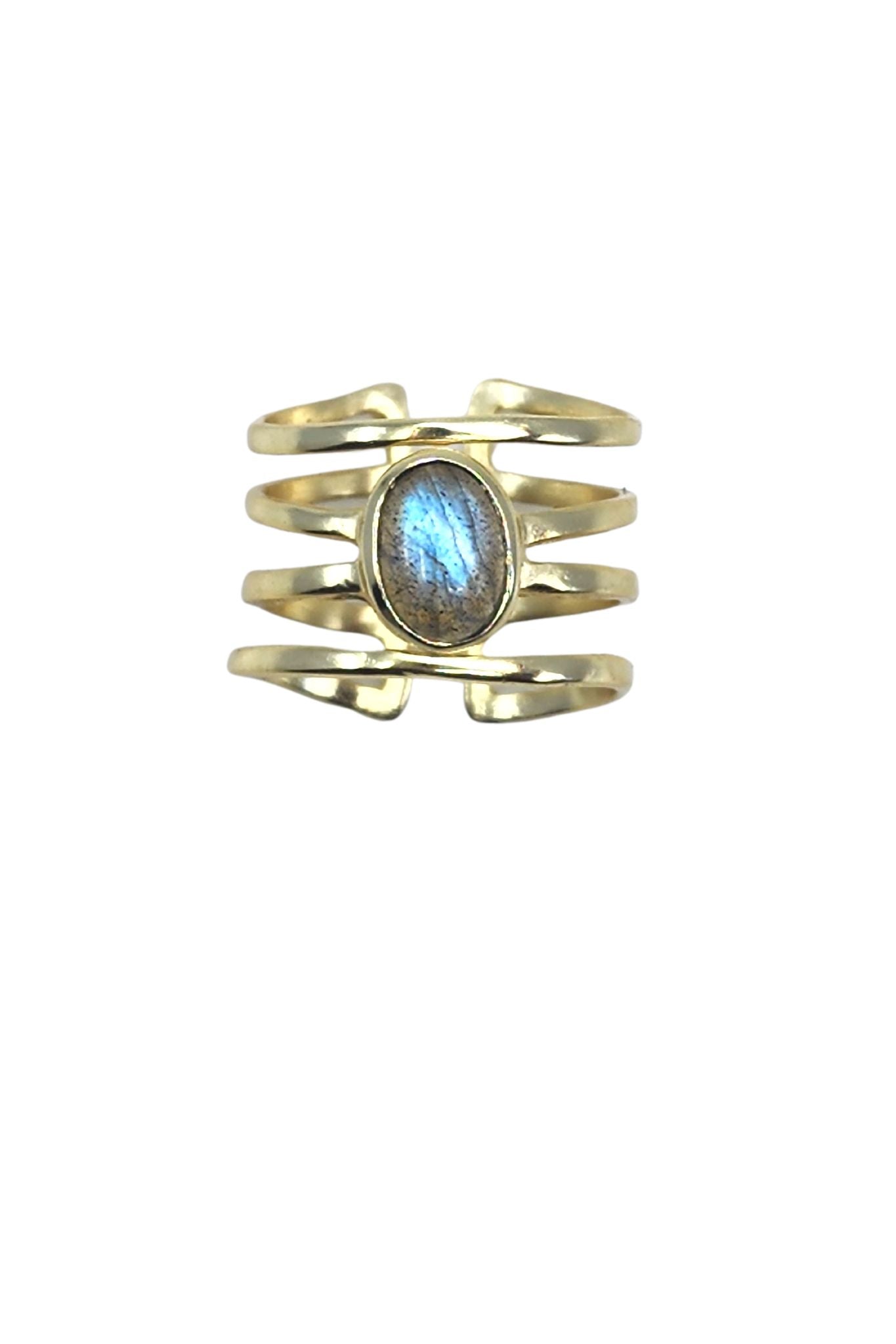 Fancy Band with Labradorite Stone Ring