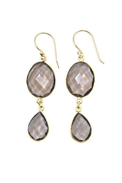 Rome Earring in Smoky Quartz
