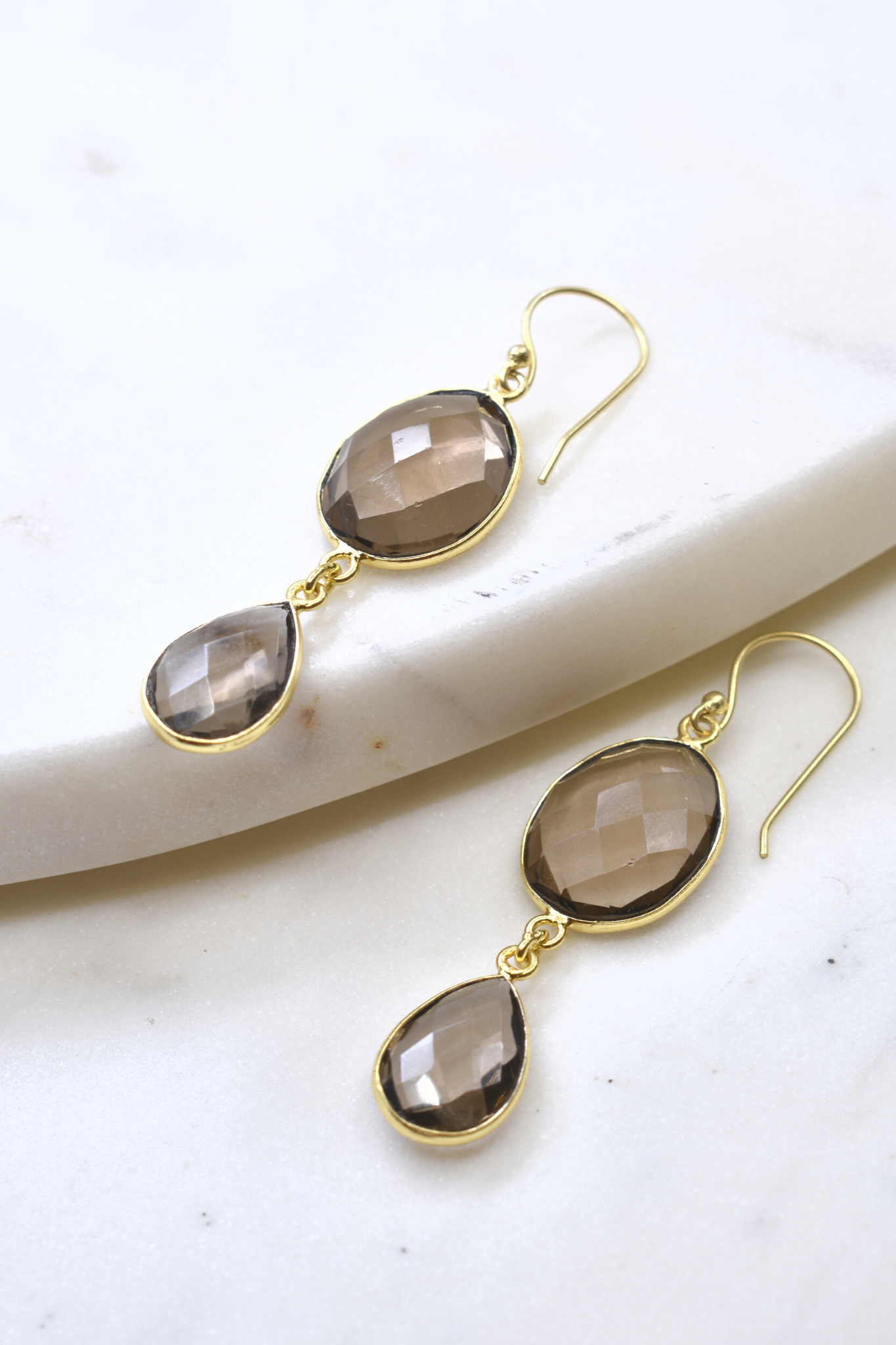 Rome Earring in Smoky Quartz