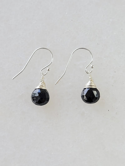 Jill Short Drop Earrings in Black Onyx