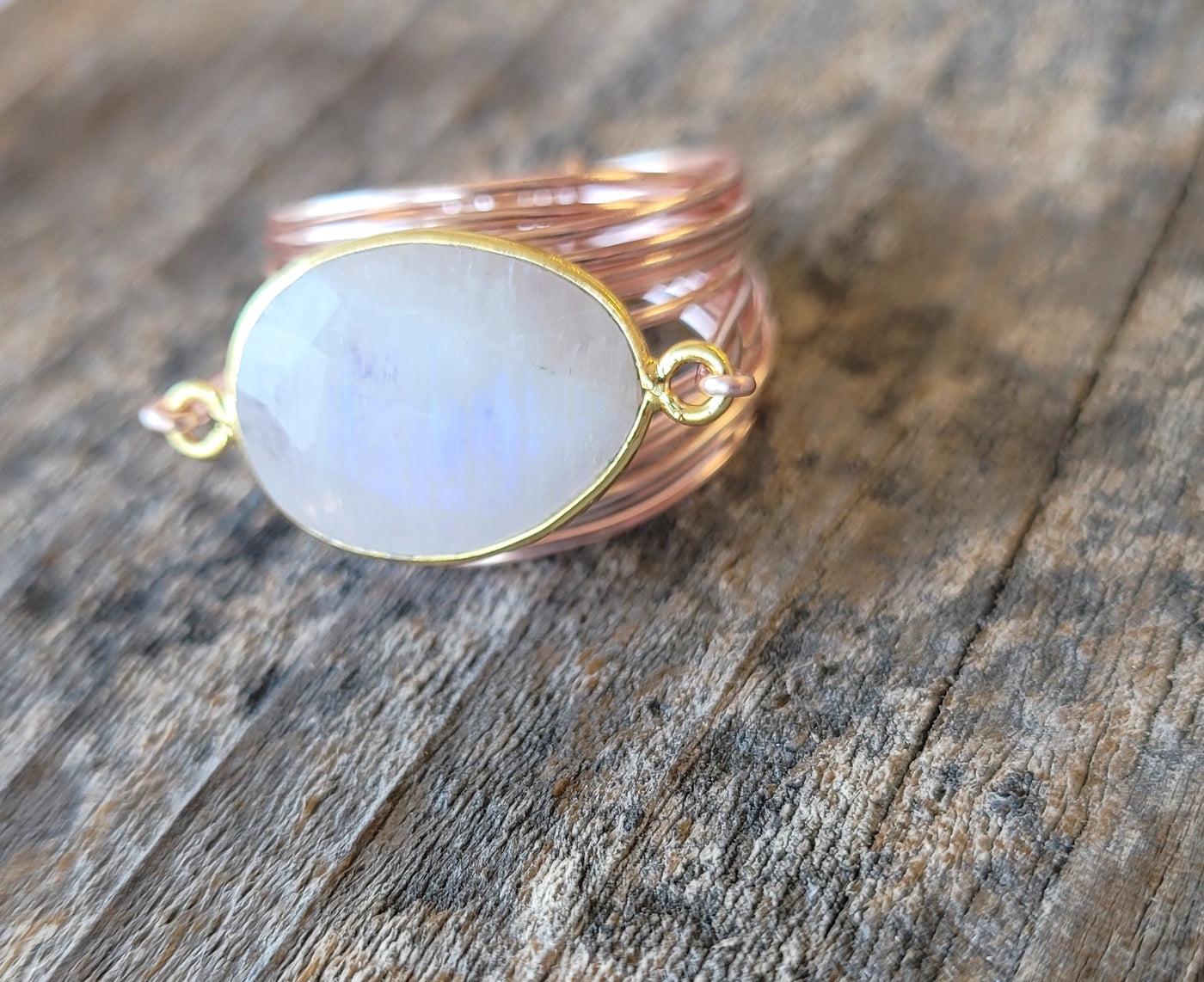 Torrey Ring in Rose Gold with Moonstone