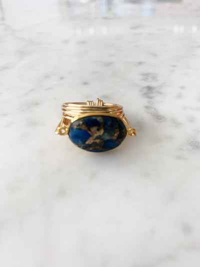 Torrey Ring in Blue Mojave Copper Turquoise