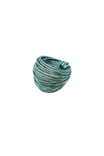 Marcia Wire Wrap Ring in Teal