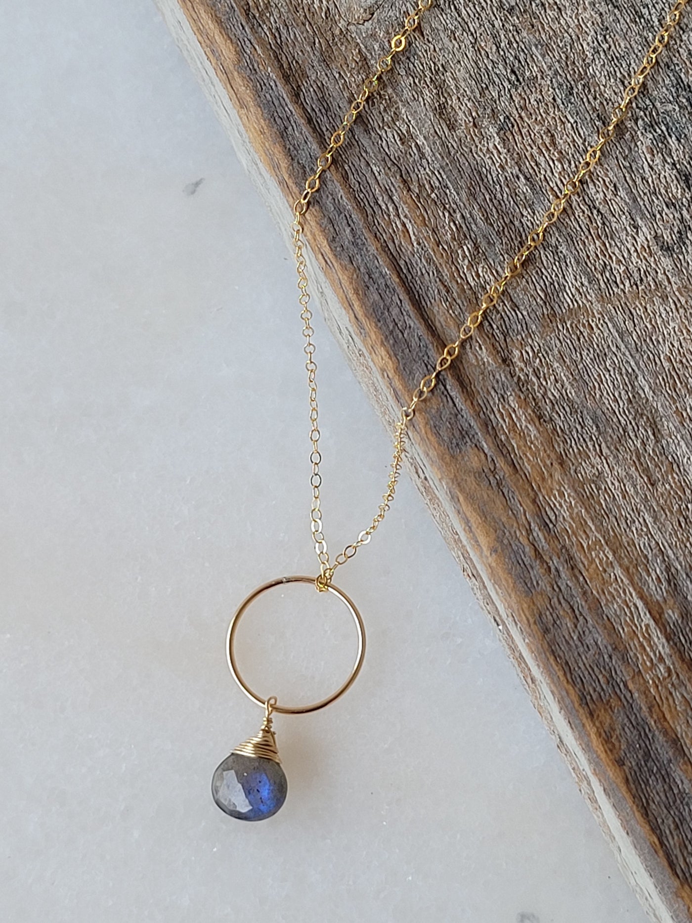 Yuliya Demi Fine Necklace in Labradorite
