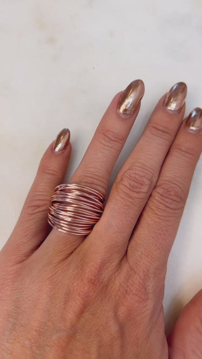 Marcia Wire Wrap Ring in Rose Gold