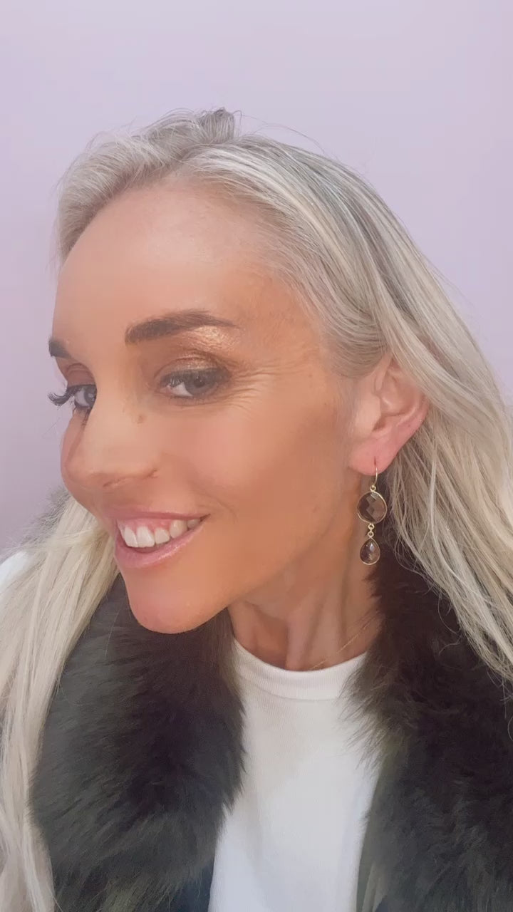 Rome Earring in Smoky Quartz