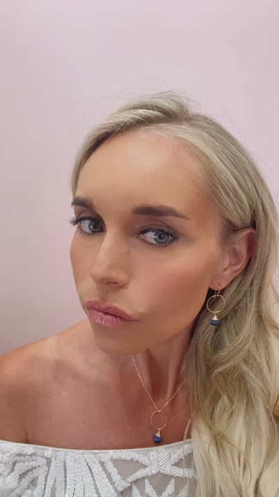 Yuliya Earrings in Sapphire